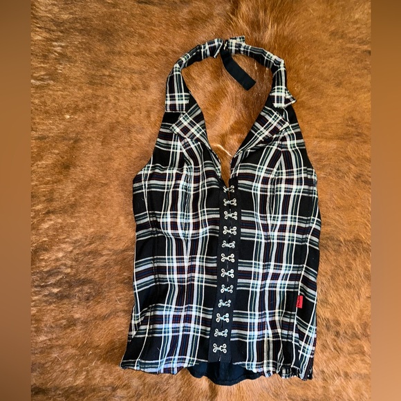 Tripp nyc Tops - TRIPP NYC Lace Up Back Corset Style Halter Top